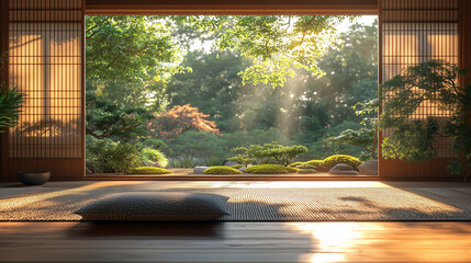 Japanese zen garden room