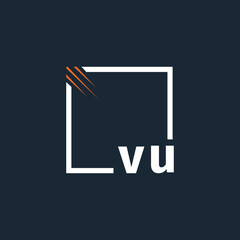 initial monogram logo with square style design.
