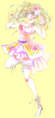 歌って踊るアイドル　金髪