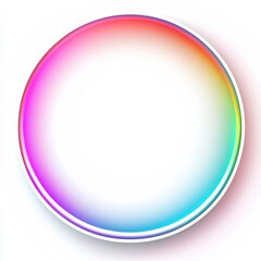 Colorful Circular Abstract Design With White Center