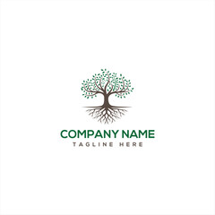 Logos of green Tree leaf ecology nature element vector
