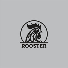 Fototapeta premium rooster logo vector icon illustration 
