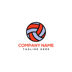Volleyball logo design. Vector illustration