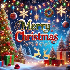 vector merry christmas design with beautiful decorations