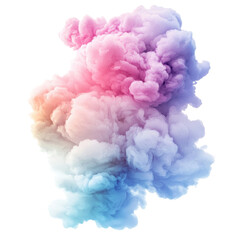 Fototapeta premium Fantasy Soft Pastel Cloud for Creative Designs on transparent background