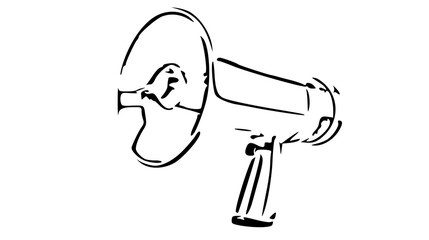 megaphone isolated on white