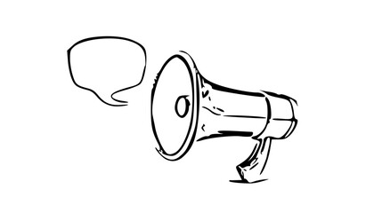 megaphone isolated on white background