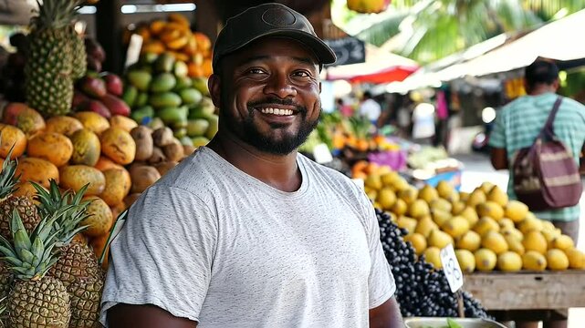 Fresh Tropical Fruits at Local Market in Bali