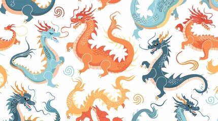 Various Mythological Dragons Representing Zodiac Signs
