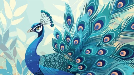 Fototapeta premium Exquisite Peacock Vector Illustration for Stunning Designs