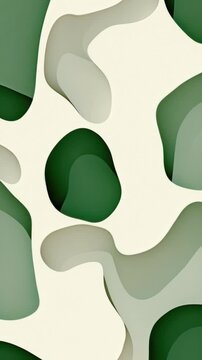 Abstract painting of a green colors shapes wave animation flowing smoothly with vibrant shades concept of nature harmony and digital creativity
