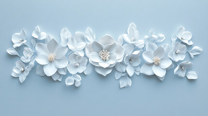 flower motifs arranged symmetrically on a clean background for luxurious designs 