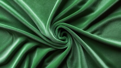 Obraz premium Soft green velvet fabric background with text space