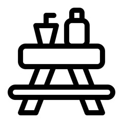 Obraz premium Picnic table icon