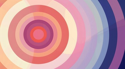 Naklejka premium A vibrant abstract design featuring concentric circles in various colors.