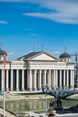 Naklejka premium Archaeological Museum of Macedonia architecture in Skopje, Macedonia.