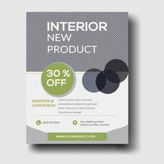 Modern template for poster flyer brochure cover. Corporate business flyer template design set with blue, and black colour. Graphic design layout with triangle graphic elements and space for photo back