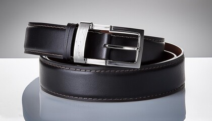 black leather belt