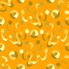 Vector - abstract elements, balloons and lines seamless pattern.