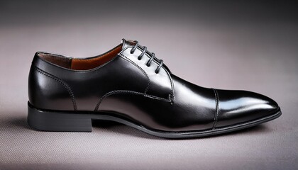black leather shoes