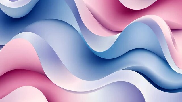 Dynamic flowing abstract waves in pastel hues capturing smooth sinuous motion