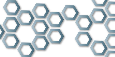 Abstract color hexagon 3d effect pattern with shadow seamless texture background. Use for book, poster, flyer, website vector illustration.