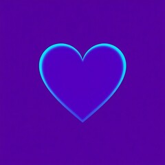 Neon Heartbeat: A vibrant, electric blue heart pulses against a deep purple backdrop.  A symbol of love, passion, and energy.