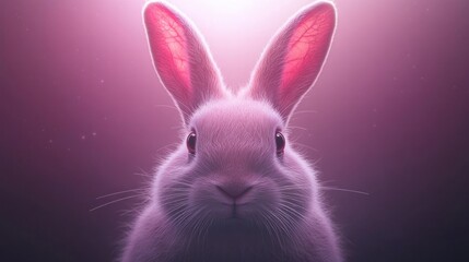 Explore captivating designs featuring a Rabbit Graphic with Bunny Ears A sleek, modern graphic design of a rabbit with prominent, detailed bunny ears, perfect for Easter, spring, or animal-themed