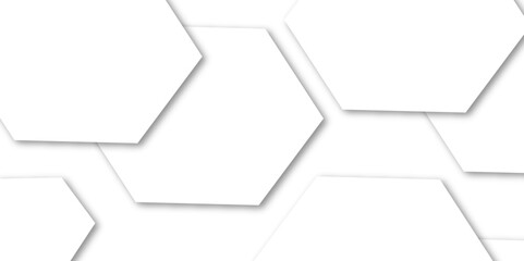 Abstract geometric technology 3d white light structure technology out line hexagon polygonal honeycomb luxury pattern vector background.
