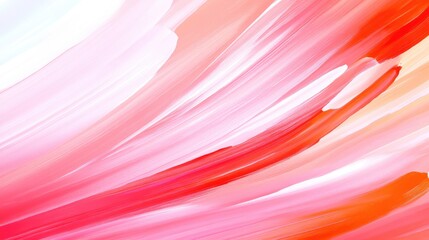 Abstract art with vibrant pink and red brush strokes on a white background.