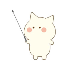 白猫（ポインター）