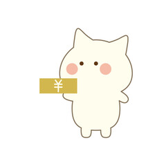 白猫（お金、日本円）