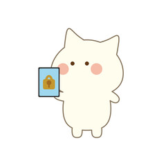 白猫（スマホ、セキュリティ、鍵）