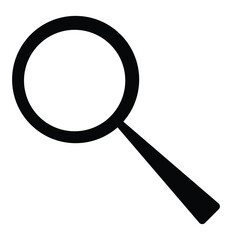 Magnifying glass icon, magnifier or loupe sign. Search icon. Magnifying glass vector illustration. Explore and discover symbol. Zoom and enlarge sign. Magnifier pictogram. Research tool concept. EPS10