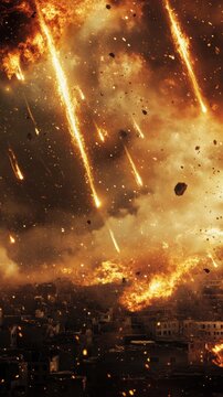 sodom and gomorrah destroyed with copy space vertically 9:16
