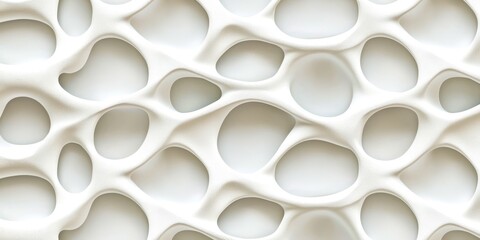 White background with a pattern of white circles