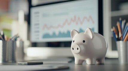 Investment Strategies with Piggy Bank and Charts