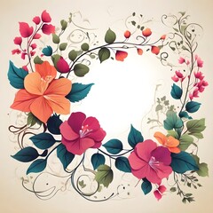 3D Flower Wine Background