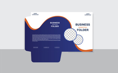 Vector corporate presentation file folder template