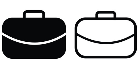 Luggage icon. Suitcase icons set. Travel bags icons. Isolated travel and luggage icons. Baggage simple. Suitcase icon in glyph style. Design eps 10