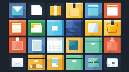 Professional Inventory Management Boxes Flat Icon for Apps and Websites