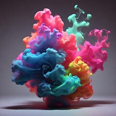 Abstract 3D Colorful Smoke