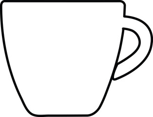 Continuous one line drawing cup of coffee icon vector illustration