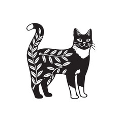 Obraz premium Cute cat vector illustration