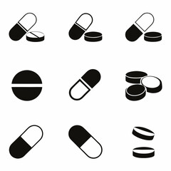 Medical Pill and Capsule Vector Design Bundle.