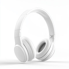 White wireless headphones showcasing modern design and comfort suitable for music lovers and professionals