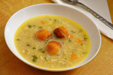 Czech carp soup