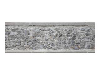 Weathered stone wall is isolated.