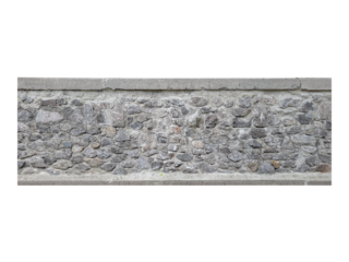 Weathered stone wall is isolated.