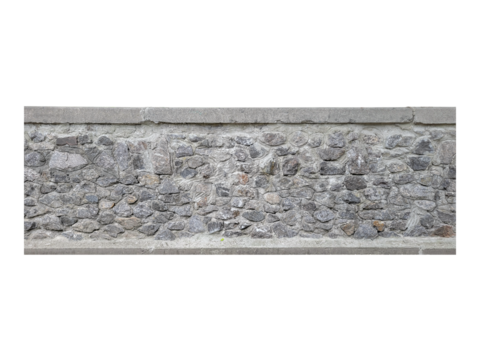 Weathered stone wall is isolated.